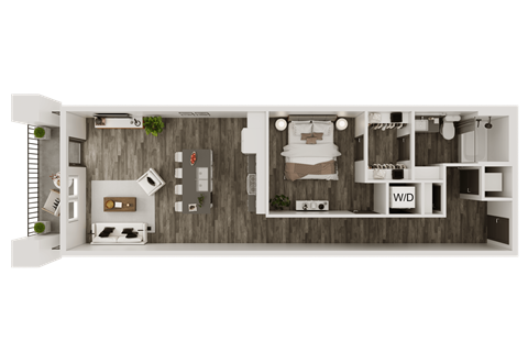 a1 floor plan  1 bedroom with 2 baths  129